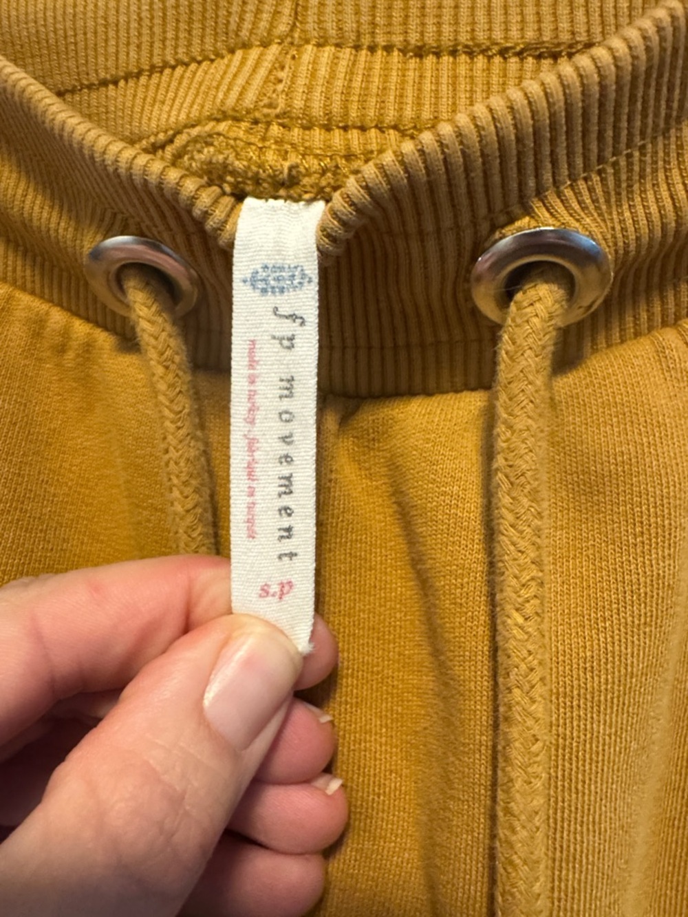 FP Movement by Free People Mustard Wide Leg Drawstring Pants- Flawed - Picture 2 of 6